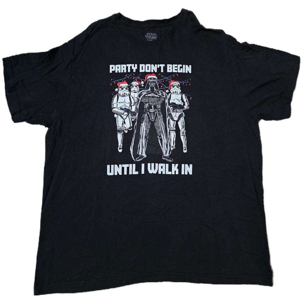 Star Wars Darth Vader Party Dont Begin Black Graphic T-Shirt 3XL Mens
(D)‎